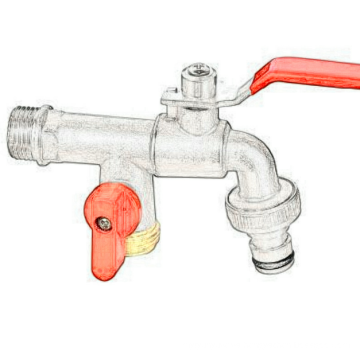 High quality Brass double handle bibcock tap valve festos nitrogen fill valves